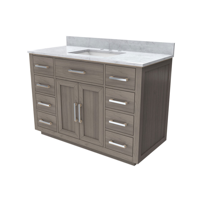 Dexterity 48" Single Bathroom Vanity Set, Gray Oak
