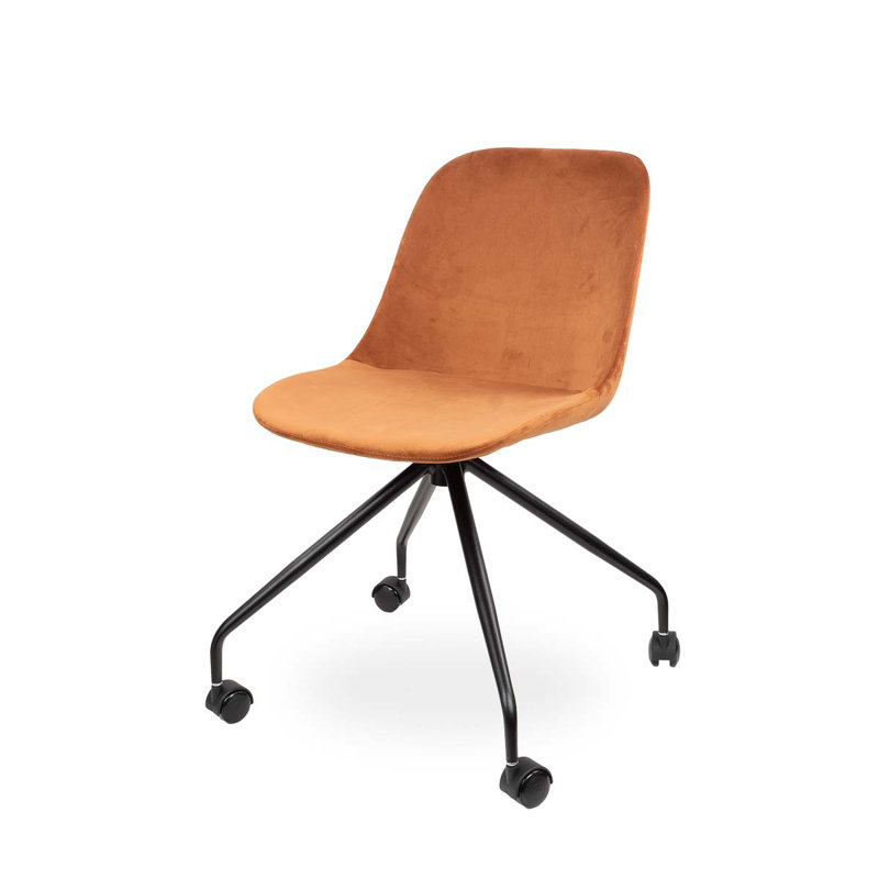 Upholstered Dining Chair, Dark Orange