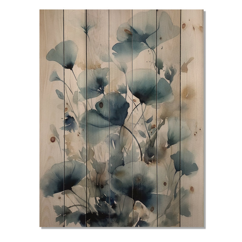 Henlee - Art mural floral sur bois de pin naturel, H 44 po x l 34 po