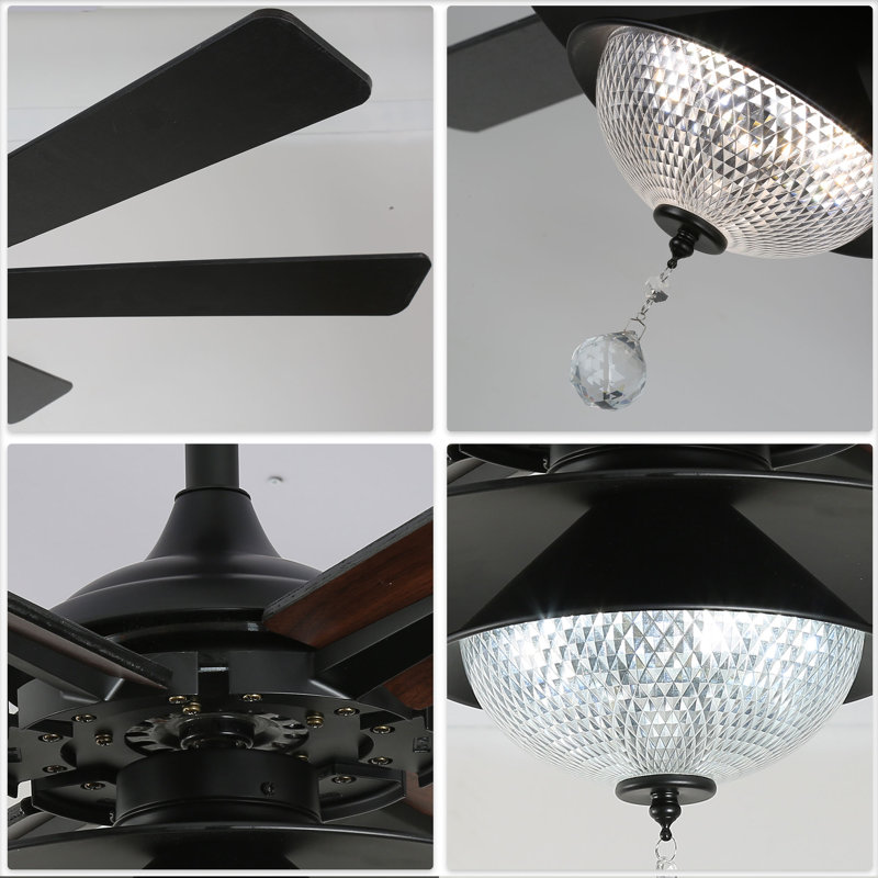 Grand ventilateur de plafond 72 pales de 72 po avec lumières DEL et moteur à courant continu réversible à 6 vitesses et 3 couleurs