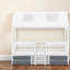 Lits simples en bois avec rangement, cadres blancs pour chambre d'enfant