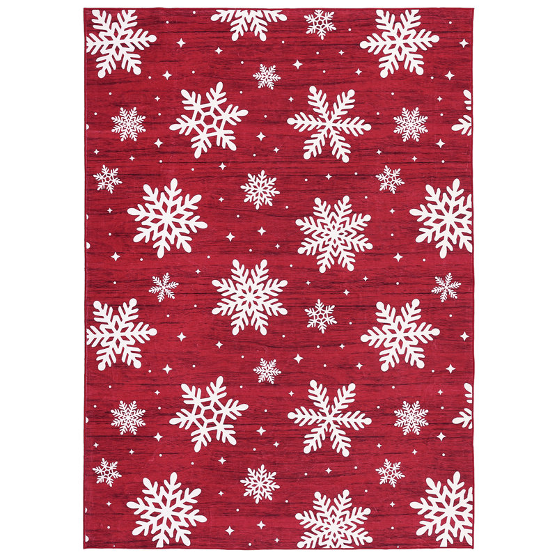 Rectangle 200 cm x 140 cm Geometric Washable Area Rug