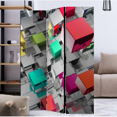 68'' H Solid Wood Folding Room Divider