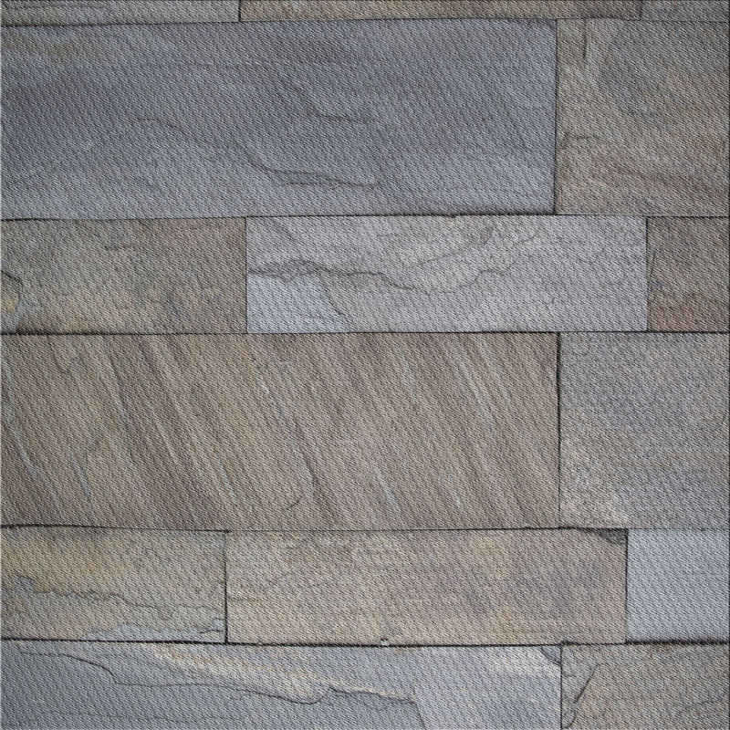 Tapis beige/gris à motifs, Carré 4 pi