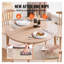 Protège-table rond transparent en PVC, 107 x 107 cm, tapis de bureau imperméable de 2 mm d'épaisseur pour la salle à manger et le bureau