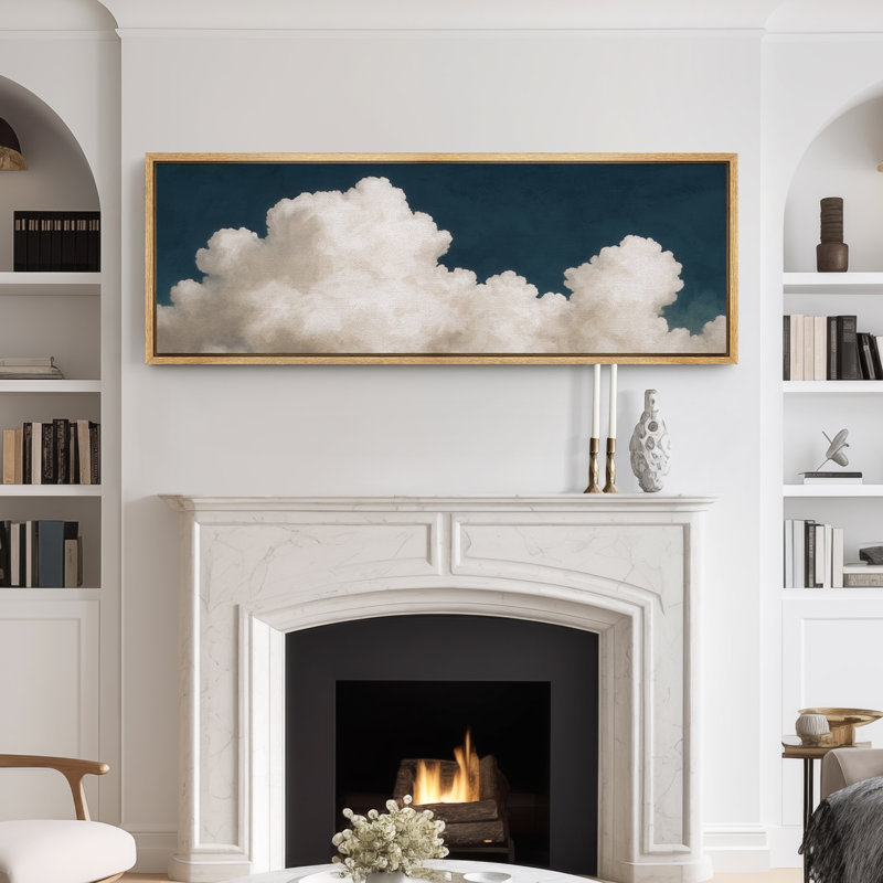 Grande impression sur toile encadrée, impression de paysage de ciel nuageux pour la nature, H 20 po x l 60 po, Naturel
