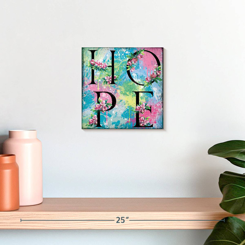 Tergel Hope Typography, 10" H x 10" W