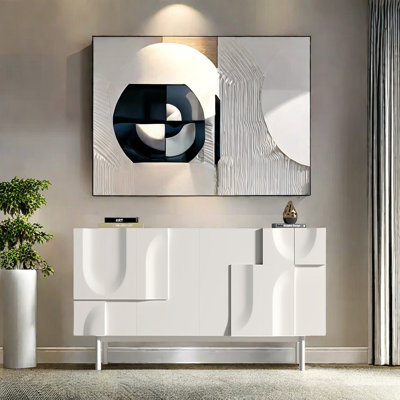 Armoire d'appoint simple de style crème simple