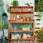 65" Rustic Wooden Outdoor Potting Table, 4 Shelves And Side Hook, Natural For Garden Use Wood Desk With Storage-2127260255