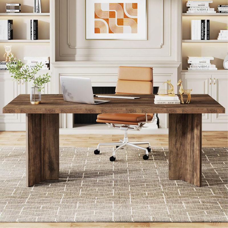 Bureau de direction 63 po Farmhouse, Noyer foncé