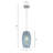 Aref 1 - Light Clear/Chrome/Blue Single Pendant-731715593