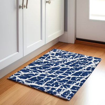 Premium Machine Washable Cerrito AMF501 Navy Rug
