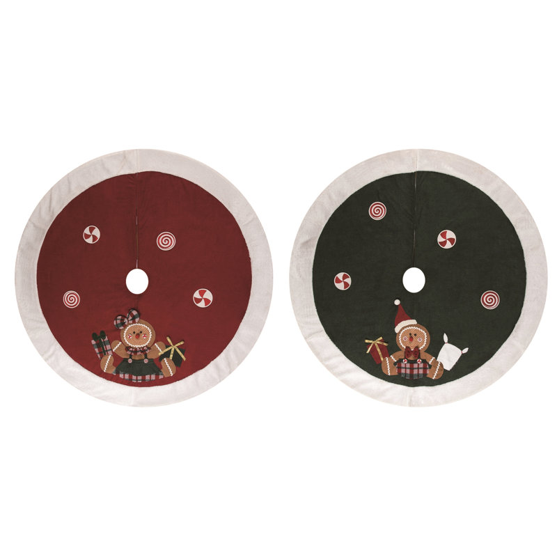 Ensemble de 2 jolies décorations de Noël en tissu Transpac