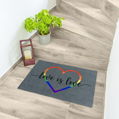 Fußmatte Fashion Printed - Waschbare Türmatte bedruckt Pride 50 x 75 cm