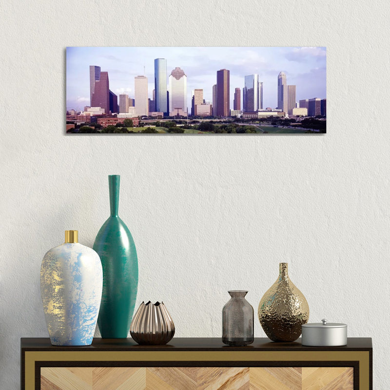 Houston TX #2 1 Piece Wrapped Canvas Panoramic Wall Art, 30.48 cm H x 91.44 cm W x 3.175 cm D