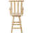 Rustic Bar Stool - Fir Wood Construction, Chair With Footrest,Wide Armrest, Rustic Kitchen Stool, Tall Bistro Chair For Dining Room, Restaurant, Pub, 4-Foot,Light Brown Color