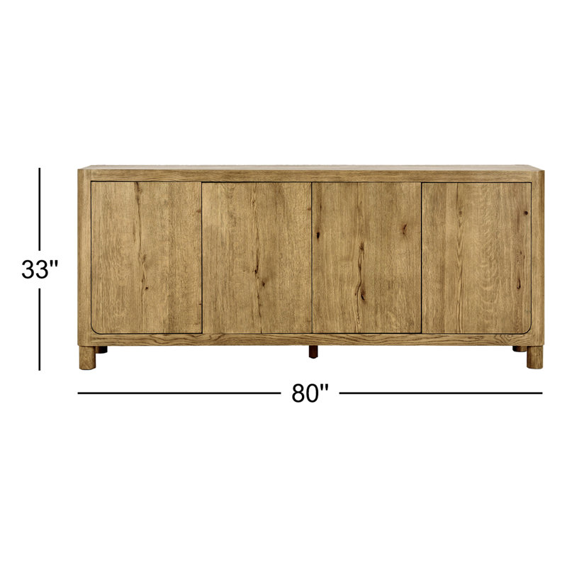 Orlando 4Dr Sideboard Light Brown, Light Brown