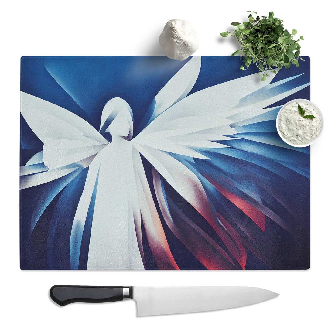 Beautiful Angel Abstract  Glass Chopping Board