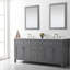 Meuble-lavabo double transitionnel gris Odilion-145547092