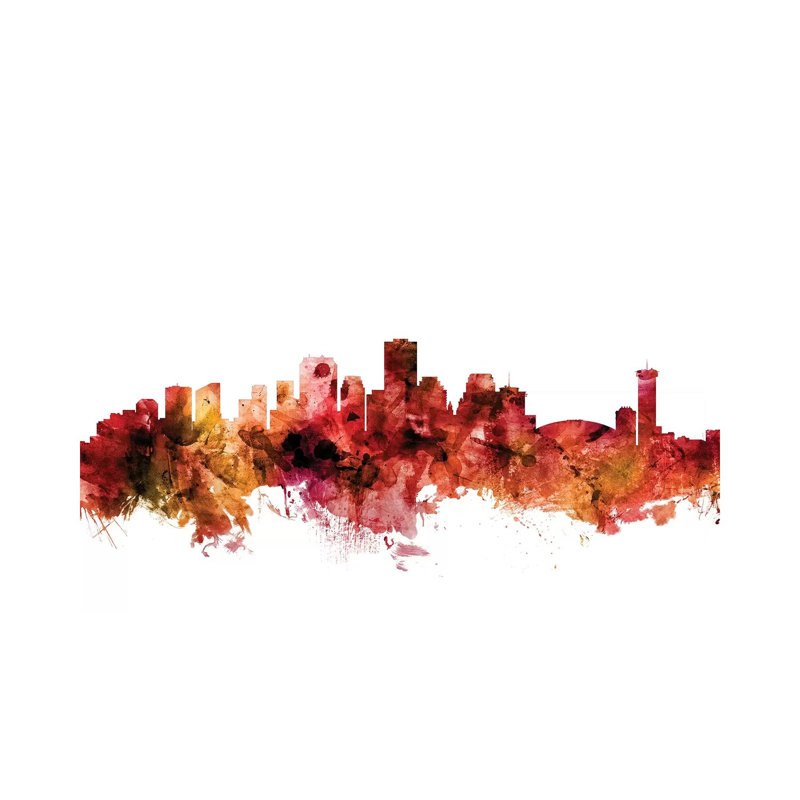 New, Orleans Louisiana Skyline by Michael Tompsett - 1 Piece Wrapped Canvas Wall Art, 20.32 cm H x 30.48 cm W