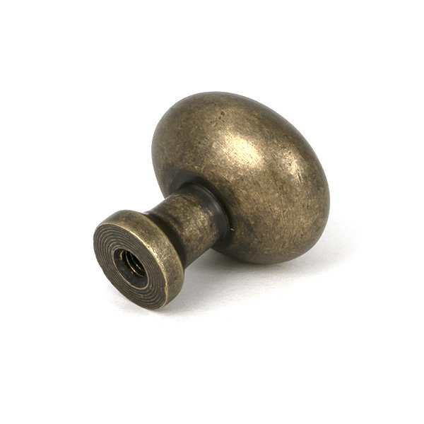 Moore Cabinet Knob, Burnished Brass, 0.98" Knob Diameter