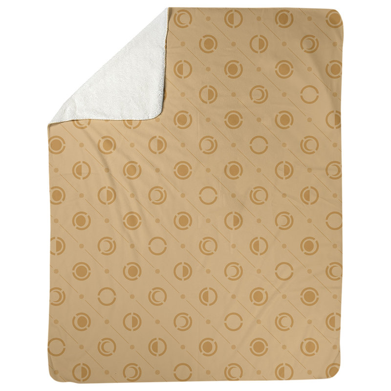 Couverture polaire moon phases, l 50 po x L 60 po, Orange clair
