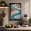 Winding River Through Stone Minimalist 1 Piece Wrapped Canvas Wall Art-1714855007-1714854998