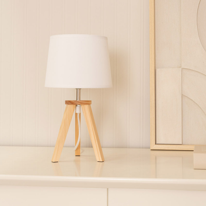Byersville Wood Tripod Lamp, Natural
