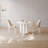 39.37" Modern Round Cream White Dining Table Set with 2 Chairs for Kitchen, Bar, Living Room, Small Space-765090261-765090280