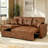 71" L-Shaped Pull-out Sofa Bed, Convertible Sectional Sleeper Couch with Reversible Storage Chaise, Brown-2050028130