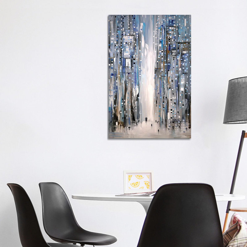 Together Under One Umbrella by Ekaterina Ermilkina - Painting on Canvas, 101.6 cm H x 66.04 cm W x 1.91 cm D, Wrapped Canvas
