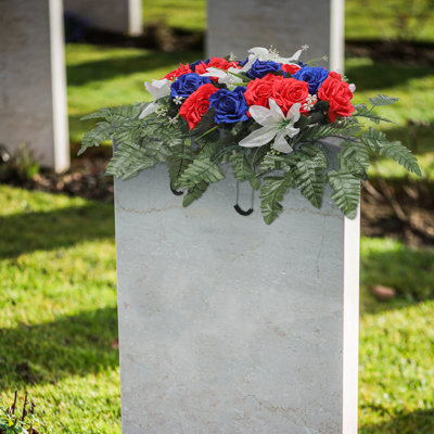 Memorial Cemetery flower Rose Headstone Spray
