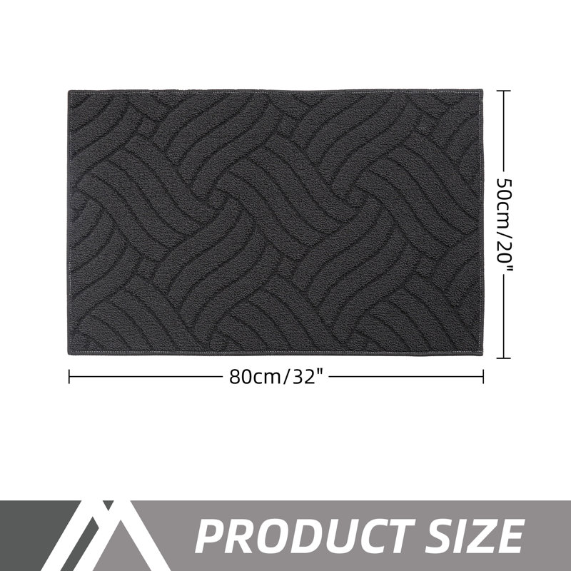 Paillasson Kareshan , Gris anthracite, L 20 po x L 32 po