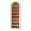 Étagère de rangement ouverte 79,53 "de haut à 8 niveaux blanc et brun pour salon-1640236097
