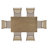 Millau Nat Cane 7pc Dining Set