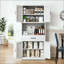 Armoire de rangement en acier de cuisine avec comptoir, tablettes réglables, tiroirs et crochets, armoire de style moderne robuste