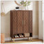 6-Tier Wooden Entryway Shoe Storage Cabinet With Doors
