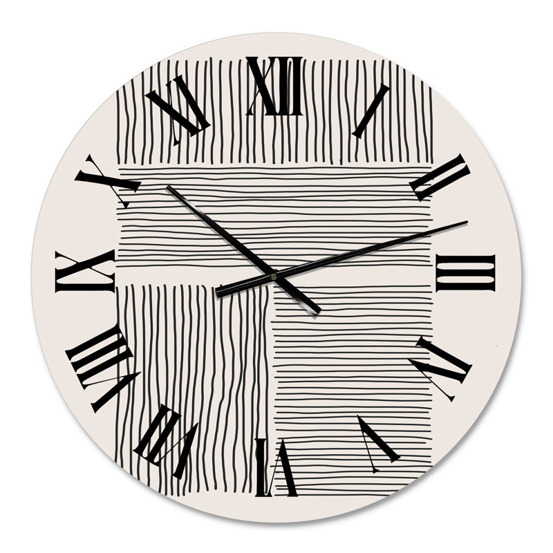 Minimal Geometric Lines and Squares IV - Modern wall clock, Small