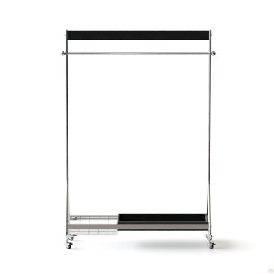 Leon clothes hanger (black) antique American clothes and hat rack retro home portable stainless steel bedroom floor storage shelf