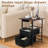Floor Lamp With Table & 2 Drawers, End Table With 3 Color Temperature Reading Light, Side Table Lamp With USB & Type C & AC Charging Port For Living Room, Bedroom