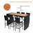 Arayla Rectangular 6 - Person 73" Long Bar Height Dining Set with Cushions