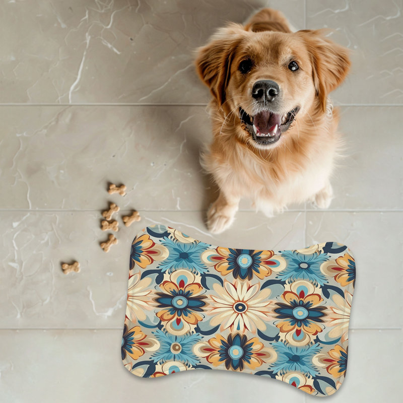 Ikat Weave - Tapis d'alimentation en os 1 pièce
