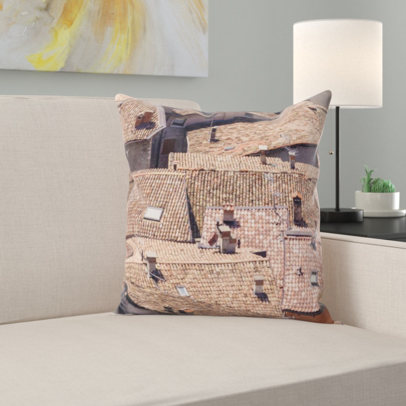 Coussin décoratif toits