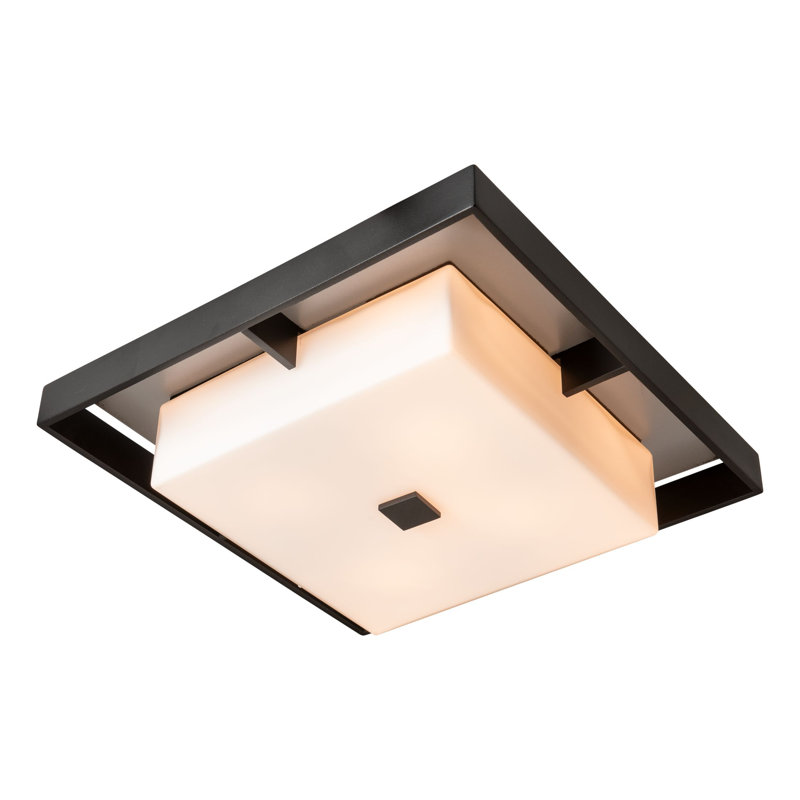 Shadow Box Outdoor Flush Mount, Coastal Dark Smoke, 4.6" H x 16.1" W x 16.1" D, Coastal Bronze