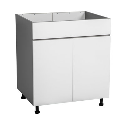 Meubles de sous-évier modernes WALLKITCHENS, 91,4 cm (L) x 61 cm (P) x 87,6 cm (H), en panneaux de particules, finition mate.