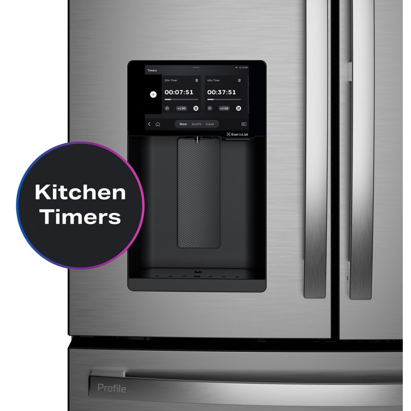 GE Profile ENERGY STAR® 27.9 Cu. Ft. Smart 4-Door French-Door Refrigerator with Kitchen Assistant