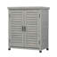 Potting Bench With Storage Cabinet And Metal Table Top For Outdoor Patio-227408075