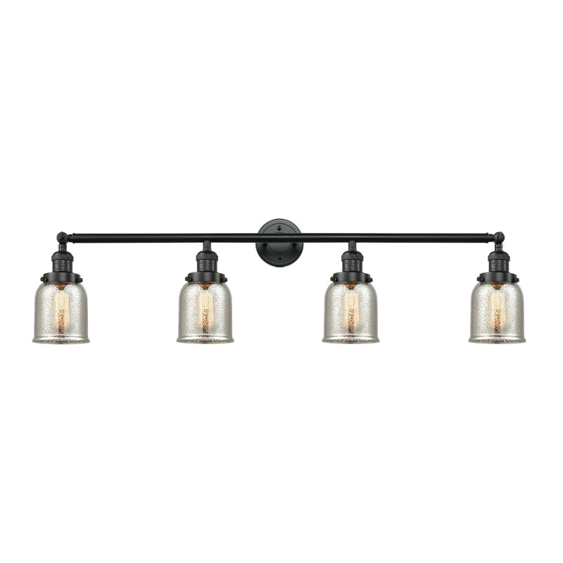 Éclairage pour salle de bain 4 lumières Hanh, Incandescente, Noir mat
