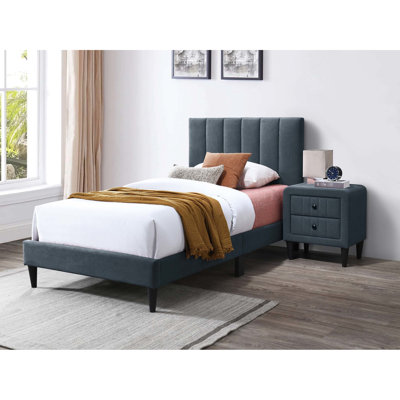 Tête de lit simple gris anthracite, réglable pour un sommeil paisible, tissu en lin brossé, 12 éléments fiables, meilleure structure de chambre à coucher moderne,