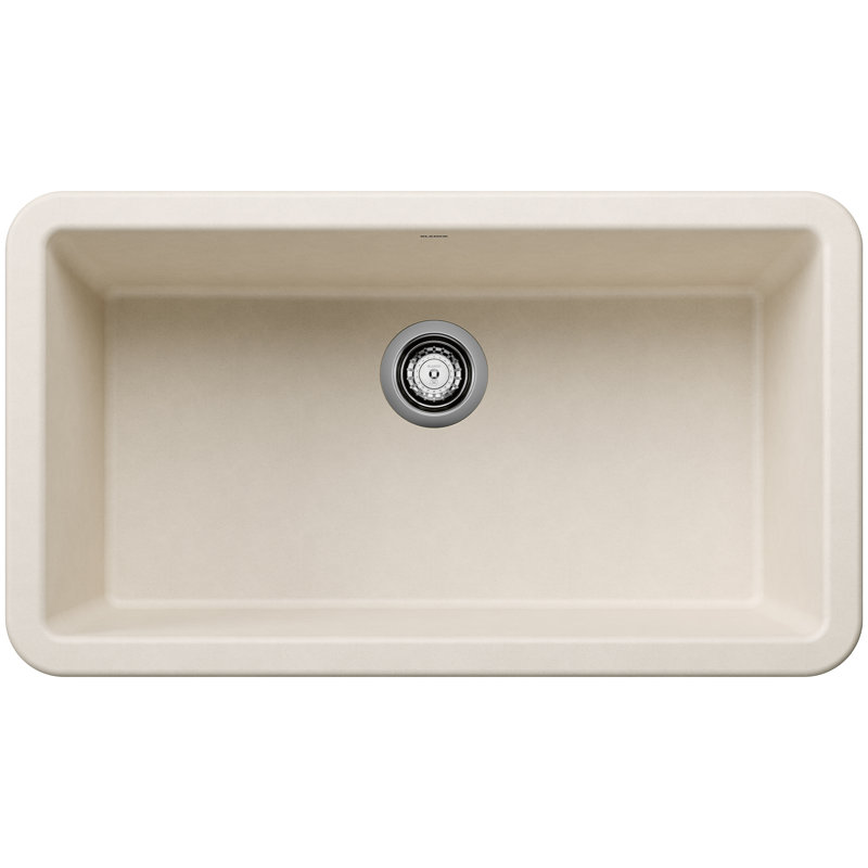 Ikon Silgranit 33" Single Bowl Apron-Front Farmhouse Sink - Soft White, Soft White